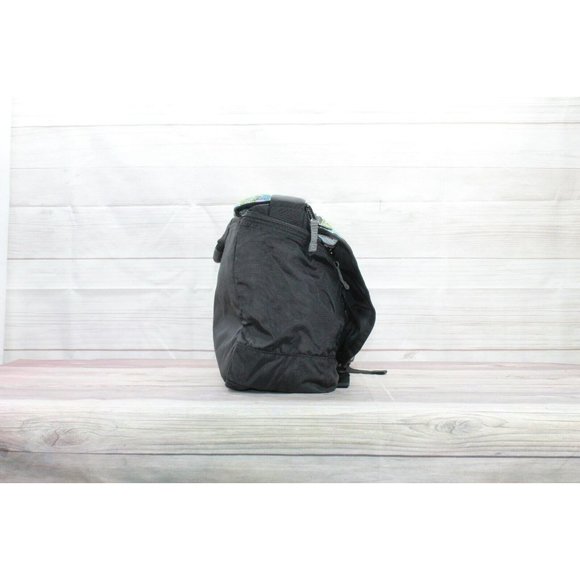 LL Bean Multicolor Canvas Floral Messenger Laptop School Bag - Picture 3 of 8